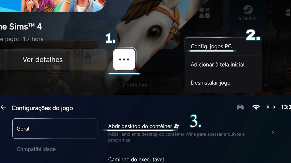 Passo a passo do contêiner